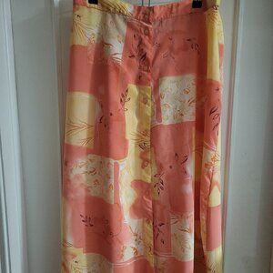 Penmans Vintage 90s Patchwork Floral Maxi Skirt Button Front